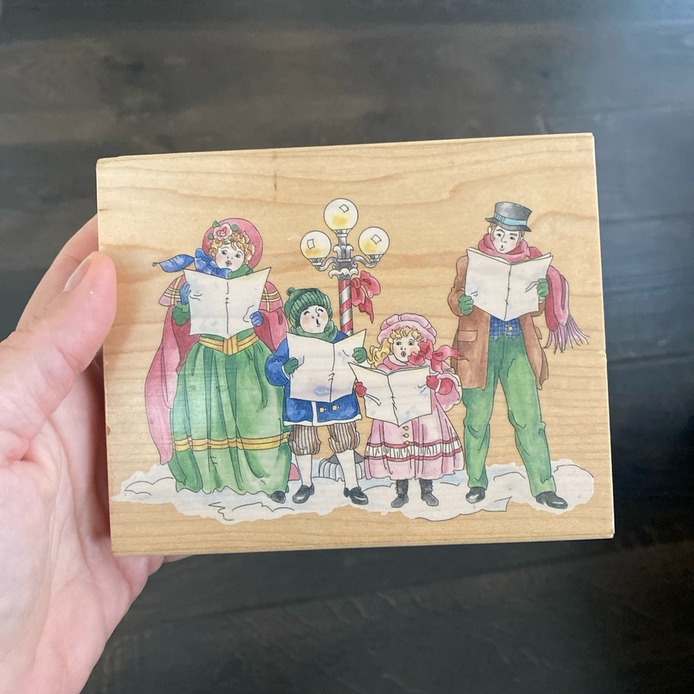 Victorian Carolers #80062 Stamps Happen Rubber Stamp Large